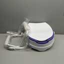 Toilet Seat Risers for Seniors,Adjustable Anti-Silp Handles & Thickened Cushion,Handicap Raised Toilet Seat with Handles Over Toilet, 300 lbs, for Standard/Round Toilet,Blue Soft Cushion