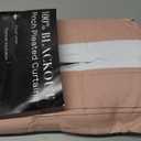 SHINELAND Blush Pink Curtains for Nursery Girl,Blackout Dusty Pink Linen Boho Pastel Cute Curtains for Bedroom Aesthetic Open Closet Without Door,2 Panel Set 96 Inches Long