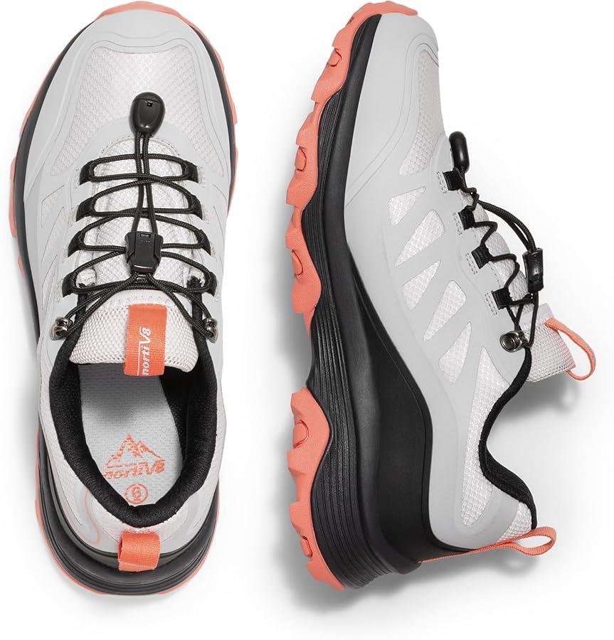 NORTIV 8 Women's Waterproof Hiking Shoes Quick Laces Outdoors Walking Trekking Camping Tennis Sneakers Canyon 7