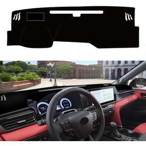 Dash Mat for 2025 2026 Toyota Camry, Non-Slip Dash Covers, UV Protection, Premium Suede, Car Dashboard Protector & Sunshield (with HUD Black Edge)