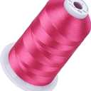 Simthread 5500Yds Embroidery Thread, 5000M High-Yardage 40WT 100% Polyester Thread  170+ Vivid Colors, High-Speed Rated  Compatible with Brother, Singer, Janome & More - Passion Pink S078