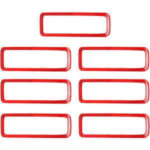 UOIENRT Hood Vents Cover Trim Red Replacement for Jeep Wrangler JL JLU Gladiator JT 2018-2024 Hood Vent Covers Cowl Panel Vent Cover Trim Exterior Accessories (7 Pcs)