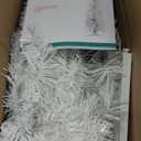 Santanelo 4ft Lighted Artificial White Christmas Tree with Light, Small Artificial Xmas Tree, Not Pre-lit White Pine mini Trees with Lights for Home, Office, and Xmas Party Décor