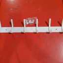  Wall Coat Hooks with 6 Hooks, 54 cm Coat Hooks, Metal Coat Rack, Wall Coat Rack for Bedroom, Bathroom, Kitchen, Hook Rack, Coat Rack for Jackets, Hats, Towels (White)