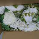 DearHouse 2Pack Artificial Peony Flower Garland - Silk Peony Garland with White Flowers for Wedding Party Table Decoration,6ft/Strand