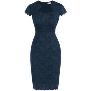 GRACE KARIN Cocktail Dress for Women Cap Sleeve Lace Dress for Wedding Guest Business Casual Dresses. Large