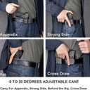 2 x GUN & FLOWER IWB Concealed Carry Polymer Holster for M&P Shield 9mm / .40 3.1'' Pistol, Adj. Cant & Retention | Right Hand