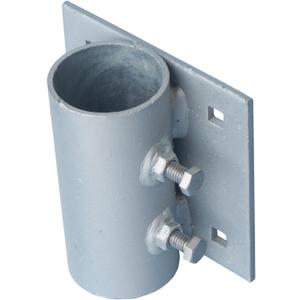 Dock Edge Stationary Dock Heavy Duty Side Leg Pipe Holder, Galvanized,Silver,7/16" holes for 3/8" carriage bolts