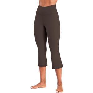 Sunzel High Waist Mini Flared Leggings for Women, Tummy Control Casual Flare Yoga Pants for Yoga Workout Gym (Black, L)