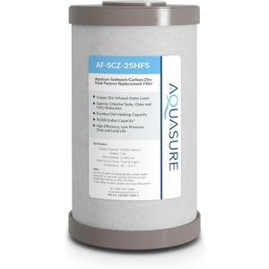 Fortitude V2 Series Sediment/Carbon/Zinc Bacteria Inhibiting Triple Purpose Replacement Filter - Standard (Sediment/Carbon/Zinc, Standard) (1 Count (Pack of 1))