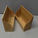 2 Pack Wood Index Card Holder 4x6 Inch Index Card Box Notecard Box Business Cards Organizer Post Cards Case Display Stand for Business Desk Office Home School Holds 300 Sheets