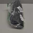 Round Vinyl Black Placemats Set of 6, Faux Leather Waterproof Wipeable Heat Resistant Place Mats, Washable Table Mats for Halloween, Thanksgiving & Christmas Dinner (Black)