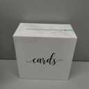 UNIQOOO Elegant White Acrylic Wedding Card Box, Large 10x10x5.5 inch | Wedding Receptions Wishing Well Money Box, Birthdays, Memory Box