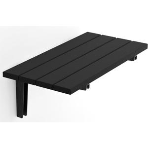 Folding Premium Quality Teak Wood Wall Mounted Shower Seat, Handmade Foldable Bench, Durable Compact Bathroom Stool, ADA Compliant Inside Bath Chair Fold Down (Black)  39.37x23.62x14.96 in