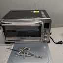 TOSHIBA AC25CEW-SS Large 6-Slice Convection Toaster Oven Countertop, 10-In-One with Toast, Pizza and Rotisserie, 1500W, Stainless Steel, Includes 6 Accessories