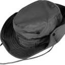 Sun Hats for Men Women Bucket Hat UPF 50+ Boonie Hat Foldable UV Protection Hiking Beach Fishing Summer Safari (Black, M)