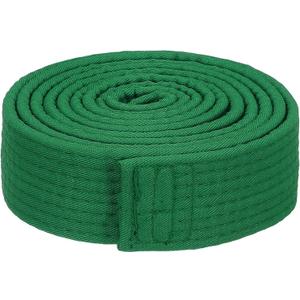 PATIKIL Taekwondo Colored Ranking Belt, Polyester Martial Arts Judo Karate Belt for Coach Teaching Practice (1.5"x6.5', Green)
