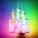 DORESshop Night Lights Plug into Wall,3D Printed Castle RGB Night Light,10-Color Change NightLight, 3 Level Brightness Adjustable Dimmable Nightlights with Dusk to Dawn Sensor for Bathroom Hallway