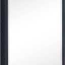 TEHOME Farmhouse Matt Black Recessed Bathroom Medicine Cabinet with Mirror Rounded Rectangle Metal Framed Medicine Cabinet with Beveled Mirror 20x30''