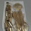 Gold Candlestick Holders - Bulk Decorative Metal Candelabra for Taper Candles - Fit 0.8 Inch Diameter - Gold Taper Candle Stands for Wedding Home Party Table Decor (Set of 18)