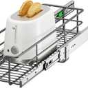 Pull Out Shelves - 8" W x 22" D Soft Close Pull Out Cabinet Organizer 1 Tier - Sliding Shelves with Shelf Liner - Heavy Duty Steel Wire Drawers for Kitchen Cabinets, Pantry, Bathroom