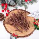 Veemoon 10pcs Artificial Dried Antler Branches for DIY Craft Decor Twig Decorations for Home Table Arrangements Christmas Tree Ornaments