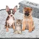 Qeils Reusable Puppy Pads, 2 Pack Washable Pee Pads for Dogs, Waterproof Non Slip Wee Wee pad, Absorbent and Leakproof Training Mats for Potty, Crate, Playpen, Bed, Sofa, 18"x 24"