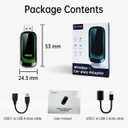 Wireless CarPlay Adapter, 2-in-1 Adapter Converts Wired Apple CarPlay & Android Auto to Wireless, Fast Connection, Plug & Play, Mini Design with Rainbow Ambient Light, Style I