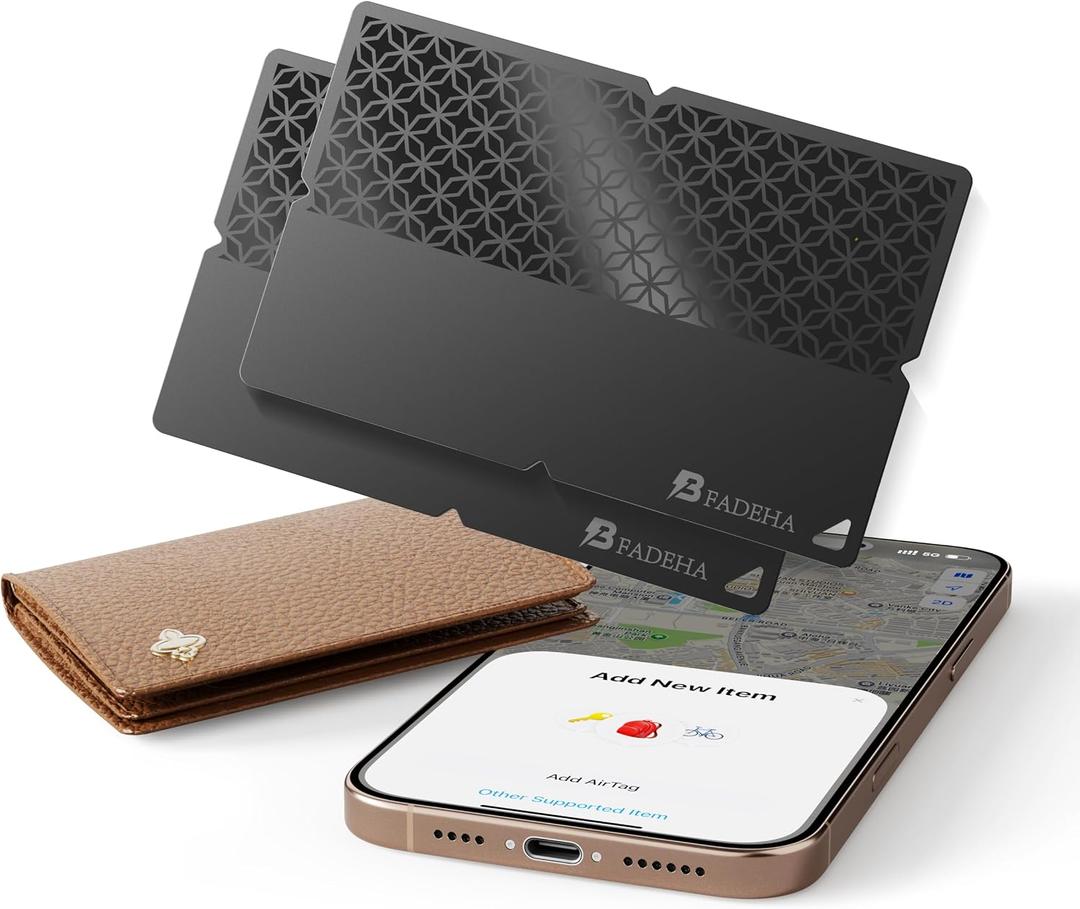 2026 [Apple MFi Certified] (iOS Only) Bluetooth Tracker Smart Card for Apple Find My iPhone Ultra-Thin Wallet GPS Tracker, 5-10 Years Staying Power, Keys Finder & Item Locator for Keys, Bags, Passport