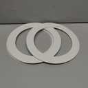 10 Pack Gloss White Goof Trim Ring for 8" Inch Recessed Can Lighting Down Light, Outer Diameter 8.6 Inches, Inner Diameter 6.2 Inches