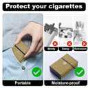 2 x Cigarette Case, Woven Pattern with Elastic Switch, Up to 20 Cigarettes for 85mm King Size (Brown)