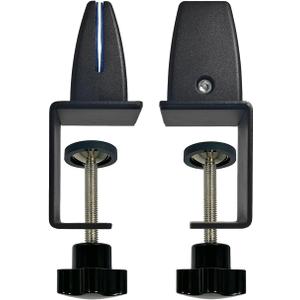 Desk Divider Clamp For 1/8" To 0.51" Panel, Adjustable Desk Partition Clamp For 0.32" To 2.04" Desktop, Standing Desk Accessories For Desk Privacy Folders, Black Sneeze Guard Holder 2-pack