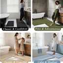 BSICPRO Bathroom Rugs Set 2 Piece-Chenille Bath Mats Non Slip-Thick Soft Absorbent Sage Bath Rug-Shower Floor Mat Machine Washable-Bathroom Decor Accessories (Olive Green, 20" x 47" Plus 20" x 32")