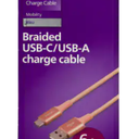 Philips Braided USB-C/USB-A Change Cable Pink