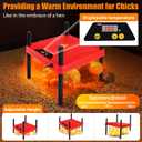 Brooder Box for Chick, 6-in-1 Chick Starter Kit, Includes Brooder Heating Plate, Baby Chicken Pen, Chicken Feeder, Waterer, Perch, Nesting Pad (Brooder Set)