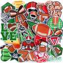 36Pcs Football Self-Adhesive Patches Chenille Embroidered Appliques Sport Stickers Stick on Patches for Football Enthusiasts Team Fans Accessories Hat Cap Clothes Backpack Pants Jeans