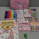 nasominako Washable Scented Markers Set for Kids - Unicorn Coloring Art Supplies Set for Kids Ages 4-8 Birthday Gifts for 4-8 Year Old girls Unicorn Pencil Case 54 PCS