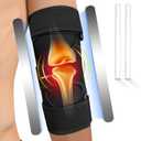 2 x Cubital Tunnel Elbow Brace for Women&Men, Tennis Elbow Brace with Compression Sleeve Immobilizer, Comfortable Night Elbow Support, Elbow Splint for Tendonitis, Ulnar Nerve Entrapment, Sleeping (One Size, Black)