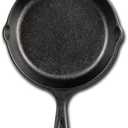 Lodge 6-1/2 Inch Cast Iron Pre-Seasoned Skillet  Signature Teardrop Handle - Use in the Oven, on the Stove, on the Grill, or Over a Campfire, Black