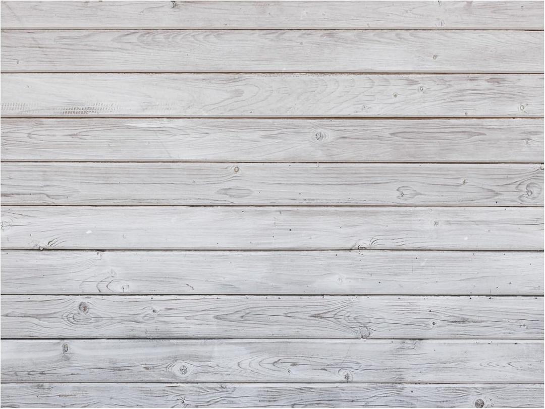 SmoothNovelty 8x6ft Vintage Wood Backdrop Retro White Gray Wooden Floor Rustic Backdrop Polyester Fabric Wood Background for Photography Adult Video Shoot Studio Prop