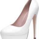 Elisabet Tang Women's Platform High Heels Pumps Shoes Peep Toe 5.5 inch Stilettos Slip On for Dress Wedding Party Prom 7