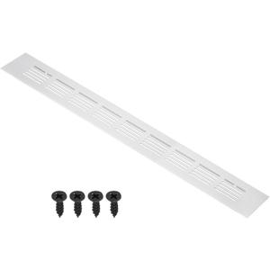PATIKIL 16 x 2 Inch Door Air Vent Cover, Aluminum Grille Ventilation Cover Louvered with Mounting Screws for Cabinet Wardrobe Door, Silver Tone