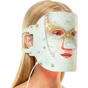 Red Light Therapy Mask, 4 Color Modes 324 LEDs Red Light Therapy for Face, FDA Cleared Anti-Wrinkles & Ance, Collagen Boost Skincare Devices, Luxurious Gift for Women