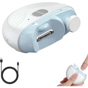 Nail Electric Trimmer Automatic Easy Clip 2 in 1 Clippers for Adults Seniors Smart 3 Speeds for Thick Toenails Multifunctional Polishing & Clip Rechargeable with Light