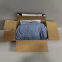 Linen Closet 100% Cotton Full Size, White  4-Piece Sheet Set, Cool & Crisp Percale, Lightweight & Comfortable Bed Set, Deep Pocket (Fits up to 17"), Softens with Every Wash, Blue