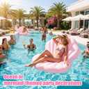 144cm/57in Seashell Pool Float, Thickened Inflatable Giant Shell Beach Float with Pearl Ball for Tanning Bachelorette Party Swimming Pool Party Decor (Pink)