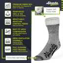 Alvada Merino Wool Hiking Socks Thermal Warm Crew Winter Boot Sock For Men & Women 3 Pairs (Medium-Large, Charcoal)