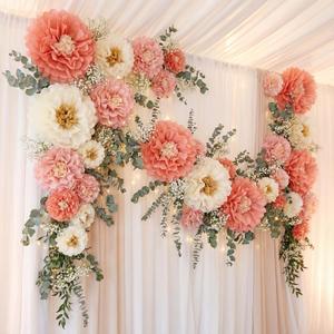 18 Pcs Large Tissue Paper Flowers Set 23.6"/11.8"/9.8" Giant Fiesta Mexican Paper Wall Flower for Carnival Wedding Birthday Bridal Shower Party Backdrops Centerpieces(Boho Colors)