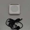 Portable Voice Amplifier with Wired Microphone Headset Rechargeable PA System Speaker Personal Microphone Speech Amplifier Power Amplifiers Loudspeaker for Teachers/Meeting/Tour Guide (White)