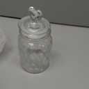 WHJY Set of 2 Airtight Glass Jars Decorative Jars, 32oz Jar of Hearts Cute Cookie Jar Decorative Jars with Lids Candy Jars for Candy Buffet Heart Shaped Lid - Drops Textured